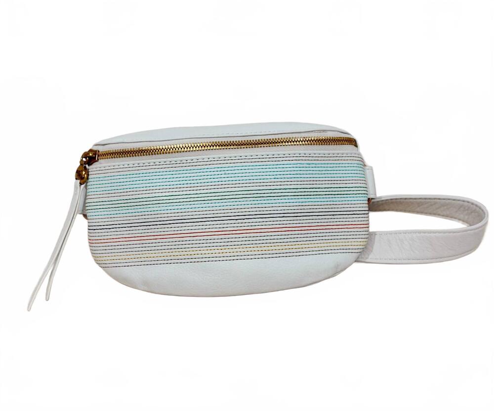 NEW HOBO women's fern belt bag in white multi